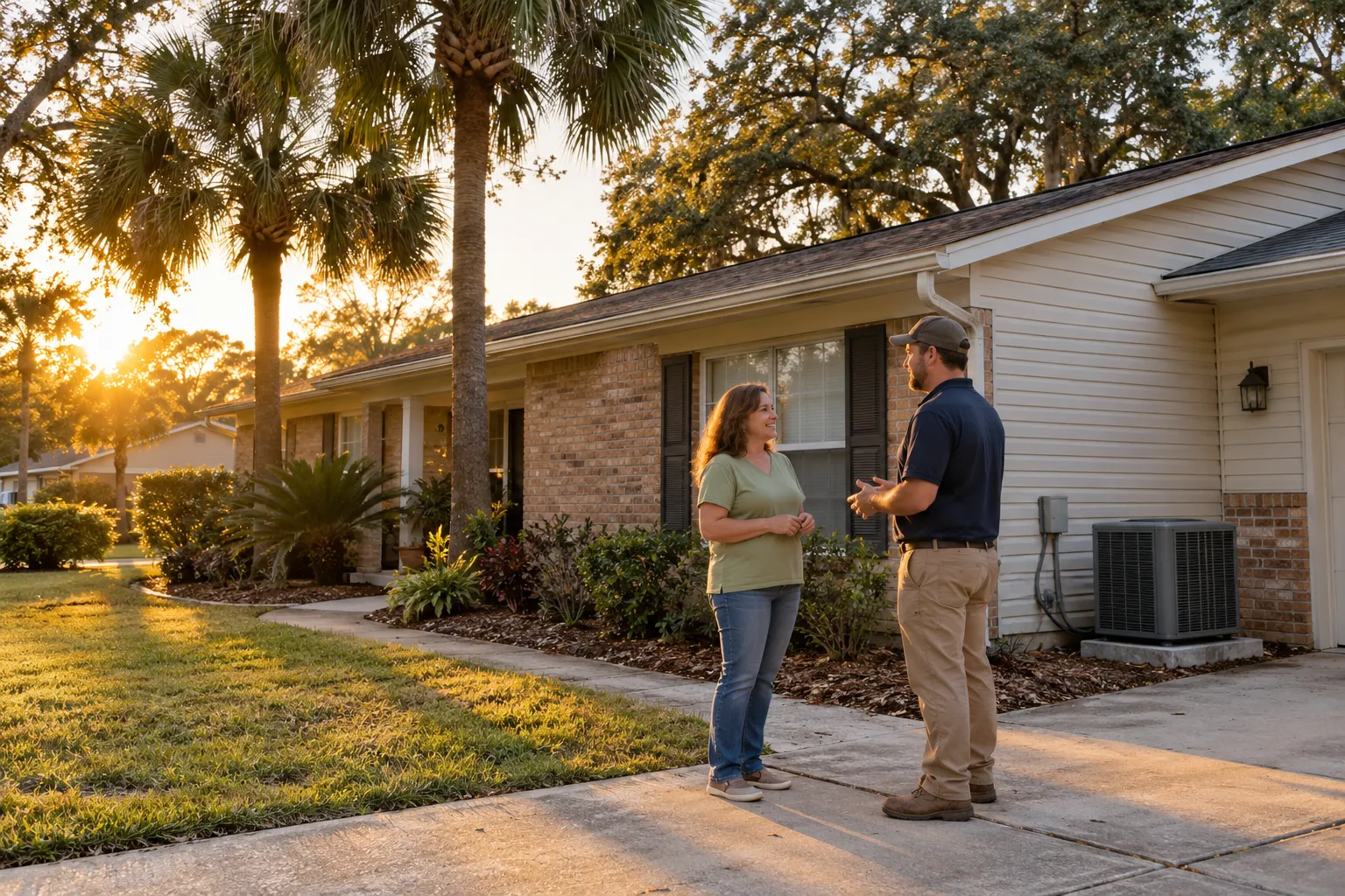 A typical ranch-style home with an outdoor AC unit in the Arlington area